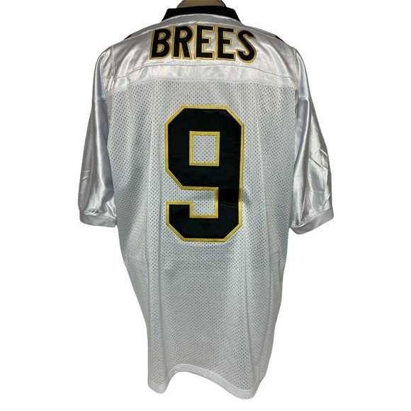 New Orleans Saints Drew Brees Jersey 9 NFL Football White Captain SIZE 56 XXXL - Picture 3 of 6